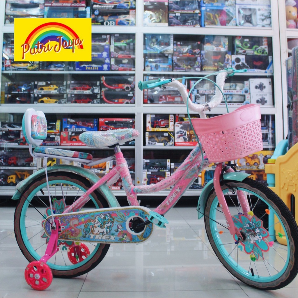 Sepeda Anak Cewe 18 inch Trex Mermicorn