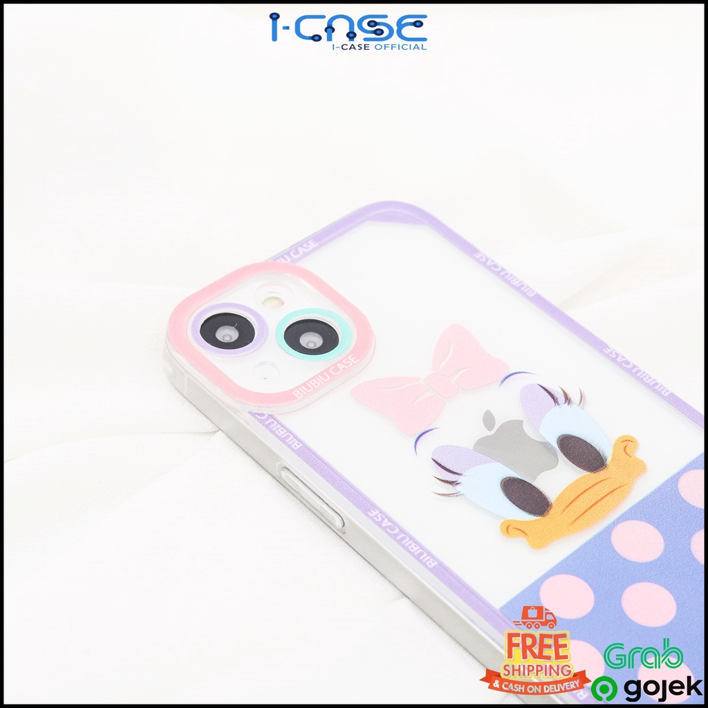 Soft Case For iPhone 7 8 SE 7+ 8+ X XR XS 11 12 13 Mini Pro Max Cartoon Disney Donald Duck Full Lens Cover