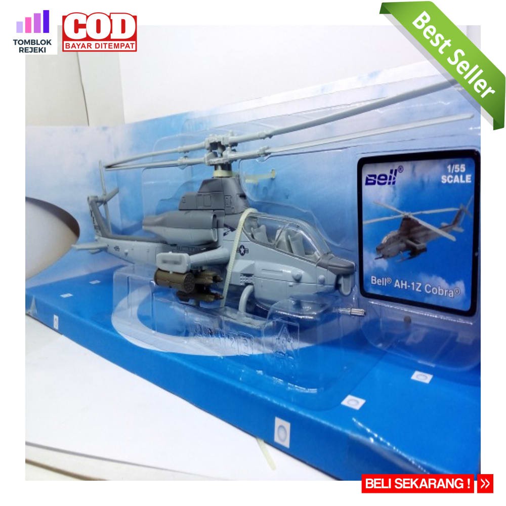 Diecast Miniatur Pesawat Helicopter BELL AH-1Z Cobra Skypilot Newray