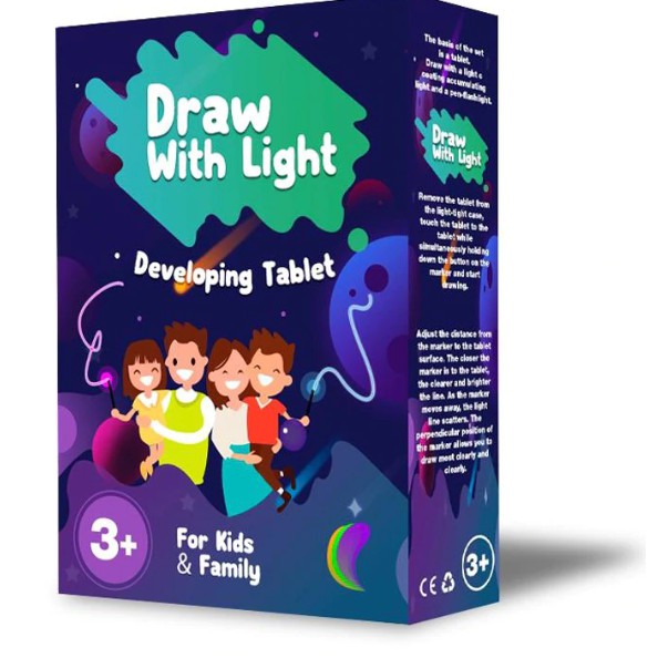 

#DW32# Papan Tulis Ajaib Magic Drawing Board Mainan Edukasi Anak Glowing Board LED Light Draw The