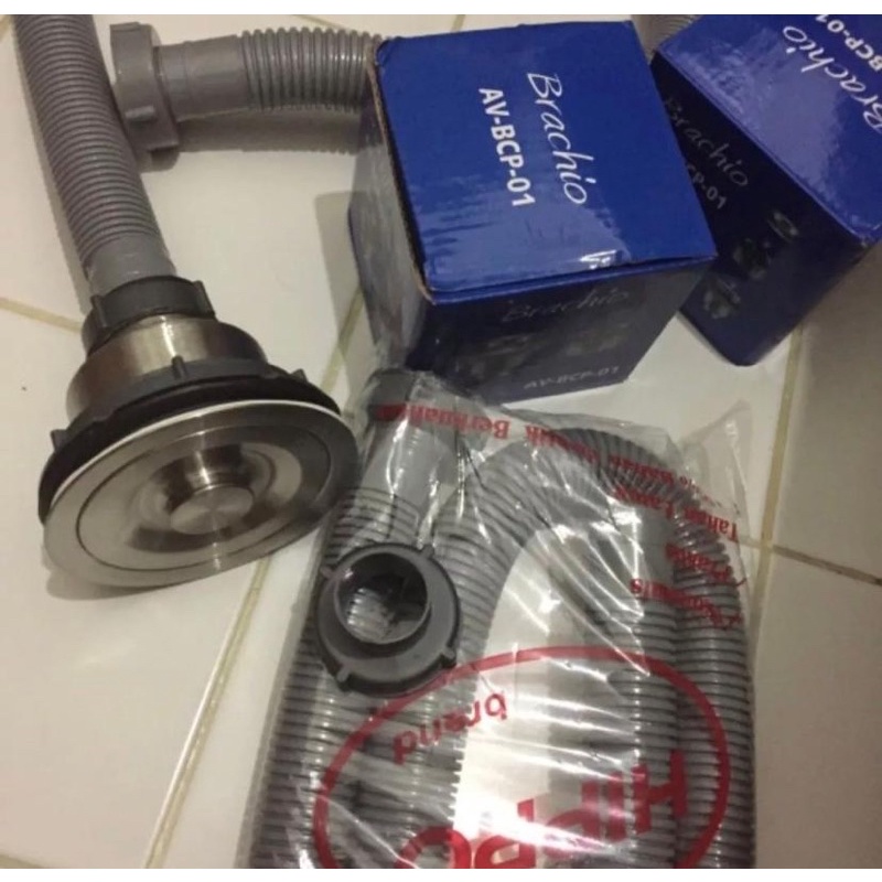 HIPPO Selang Afur Pembuangan Bak Cuci Piring Wastafel 1 meter - Pembuangan BCP - Flexible Sink Drain Hose - Selang Bak Cuci Piring HIPPO