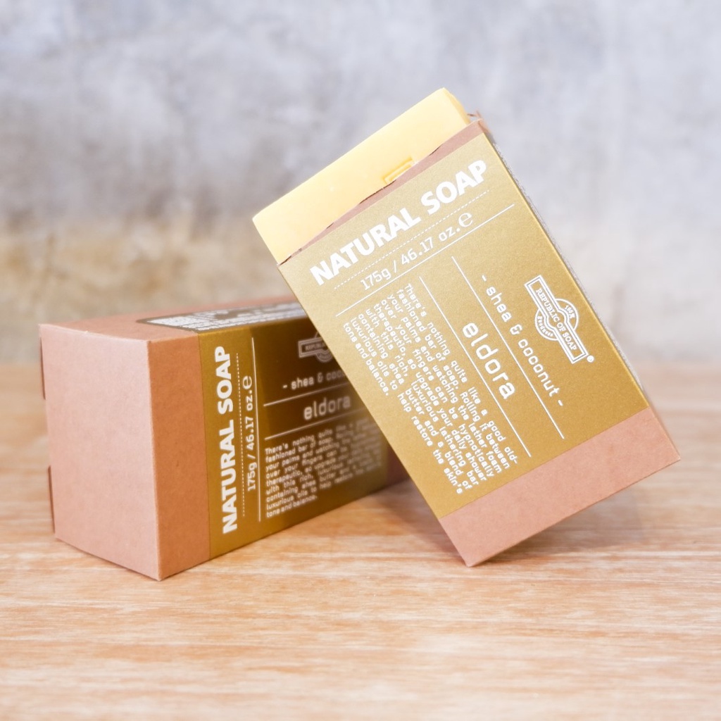 Handmade Natural Soap 175gr - ELDORA w/ Shea Butter, Coconut & Canola