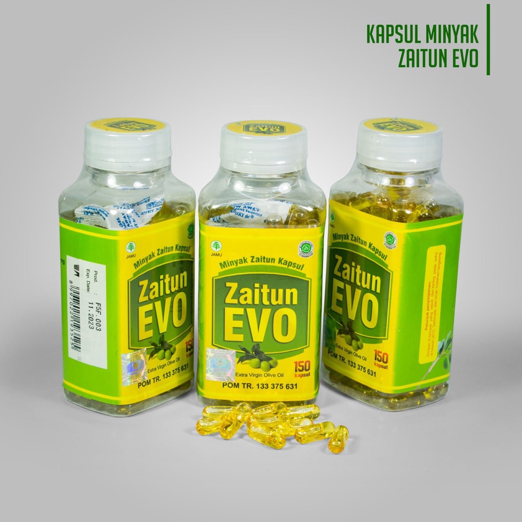 [ AL-GHUROBA ] 150 KAPSUL EVO MINYAK ZAITUN BERIZIN POM HALAL PRODUK MUSLIM