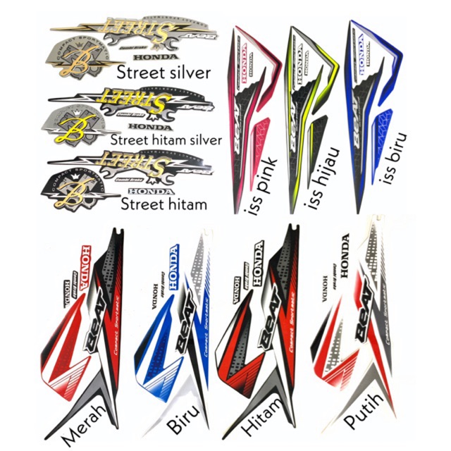 STIKER STRIPING HONDA BEAT FI 2020