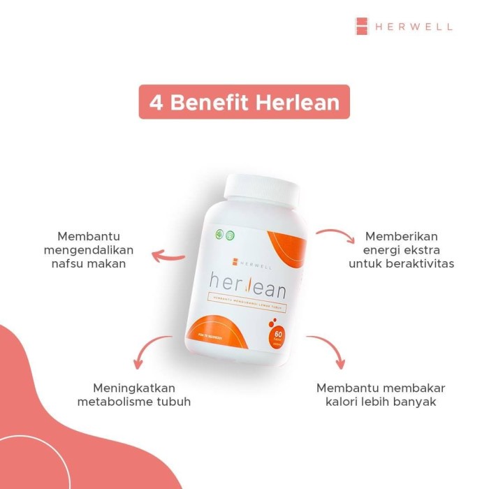 Herwell HER WELL Herlean HER LEAN 60 kapsul - pembakar lemak slimming detox fat burner