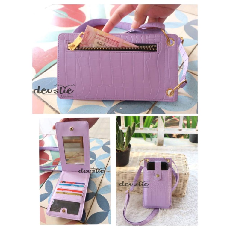 aruna label-Tas handphone terbaru/Tas handphone+cermin/HP CROCO/Tas selempang wanita/Tas handphone+cermin/pocket hp