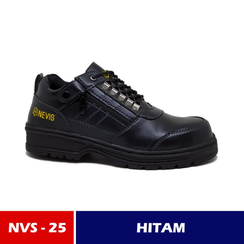 Sepatu Safety Original Nevis Nvs 25 Sepatu Kerja Proyek Lapis Besi Bonus Jahit Sol