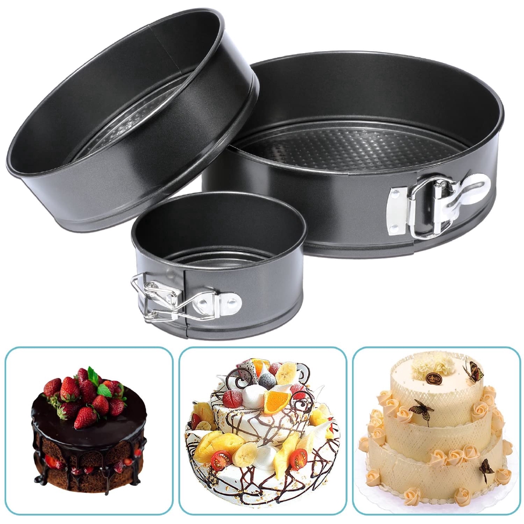 Carbon Stee  Live Bottom Buckle Cakes Molds / Non-Stick Round   Bake Mould Kitchen Utensil Bakeware Cake Supplies