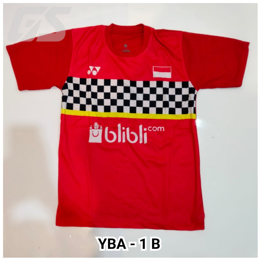 Jersey Badminton Anak Printing Motif Merah Putih Ynex