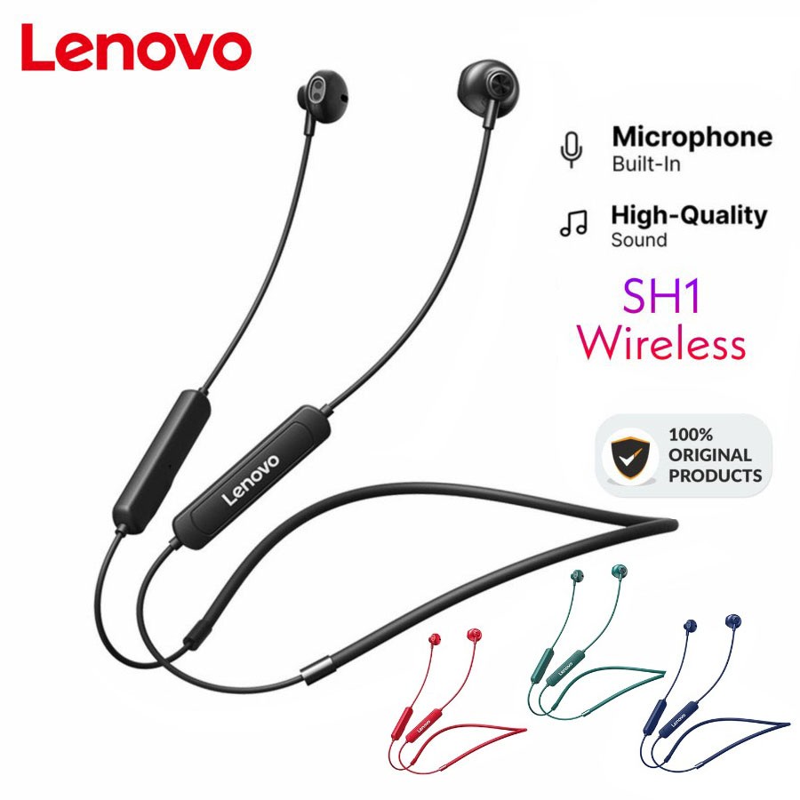 Trend-LENOVO SH1 SPORT BLUETOOTH EARPHONE WIRELESS ORIGINAL