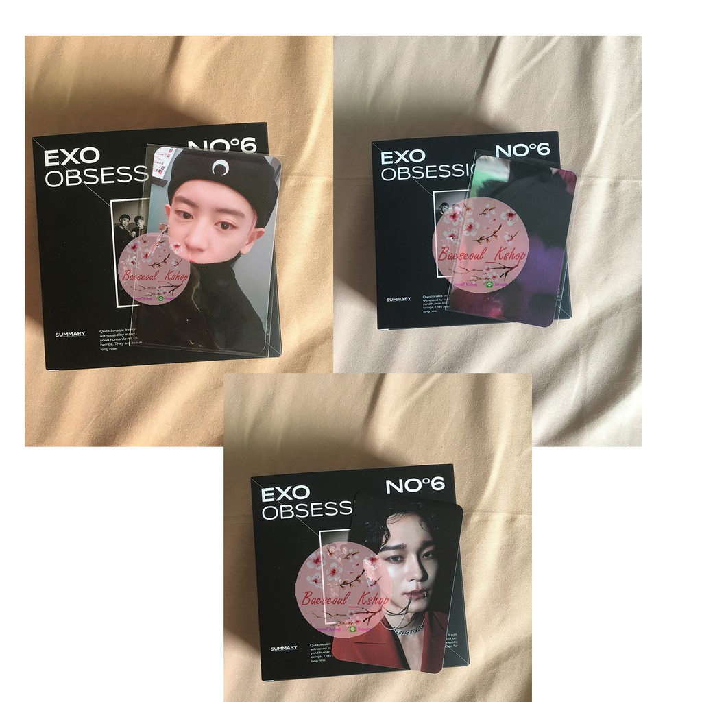 ALBUM EXO PHOTOCARD PC CHANYEOL SEHUN CHEN OBSESSION KIHNO UNSEALED
