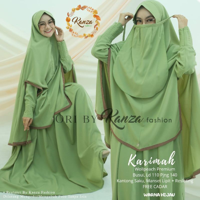 GAMIS WOLLPEACH PREMIUM KARIMAH SYARI BY KANZA