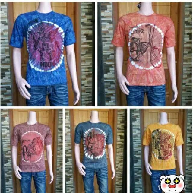 ECER KAOS  ABSTRAK MOTIF BANYAK KAOS  WAYANG KAOS  JOGJA 