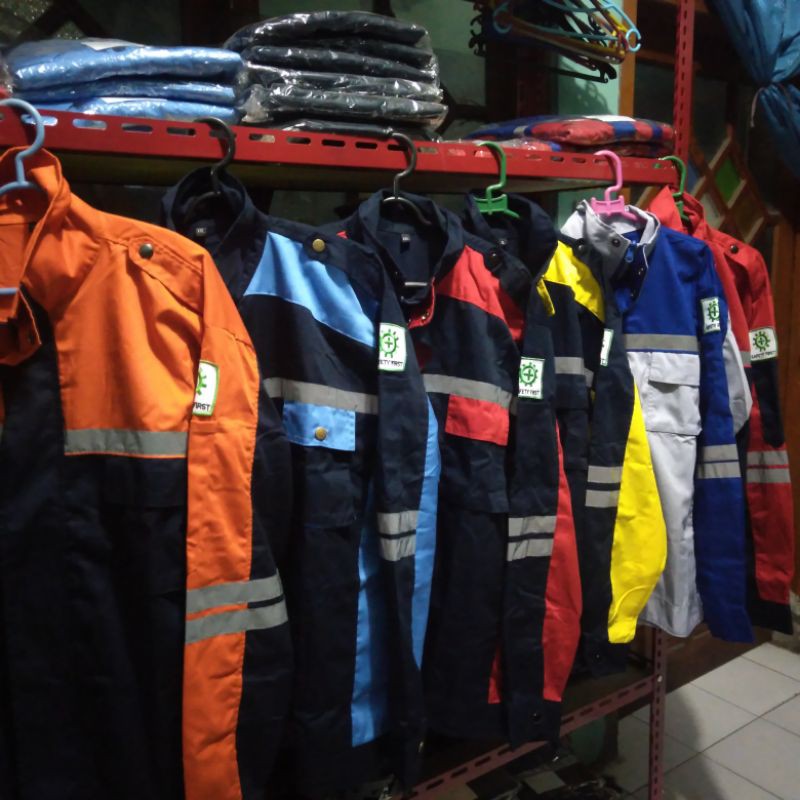 SERAGAM BAJU SAFETY SEMI JAKET ANEKA WARNA