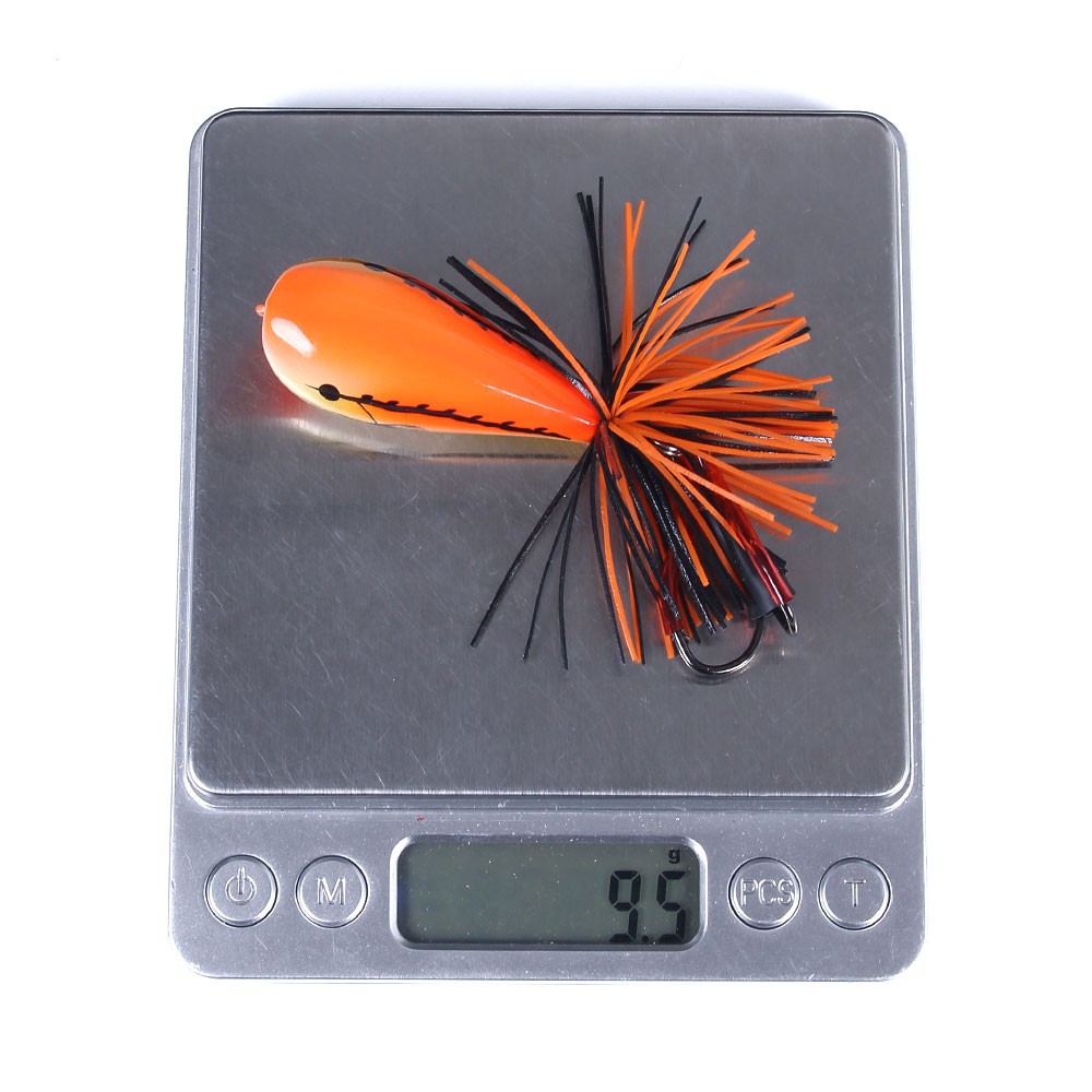 HENGJIA 1PCS 9CM 9.5G Hard Jump Frog Umpan Pancing Ikan Popper Bait Bass Kail Fishing Lure Swimbait