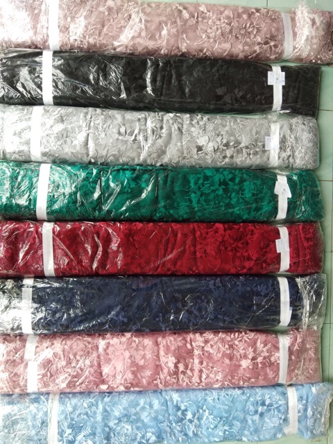 Kain tulle bordir merambat senada/bahan tille