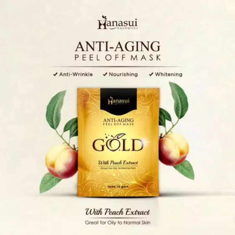 BPOM MASKER HANASUI GOLD ANTI AGING PERAWATAN DAN MEREMAJAKAN KULIT WAJAH MENUNDA PENUAAN WAJAH / HANASUI GOLD ANTI AGING