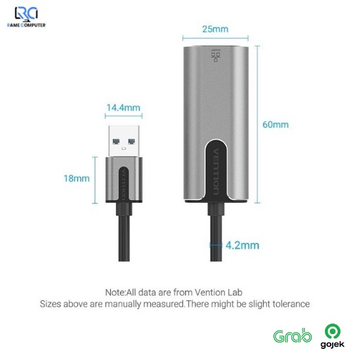 Vention Usb to Lan rj45 gigabit usb 3.0 - CEWHB