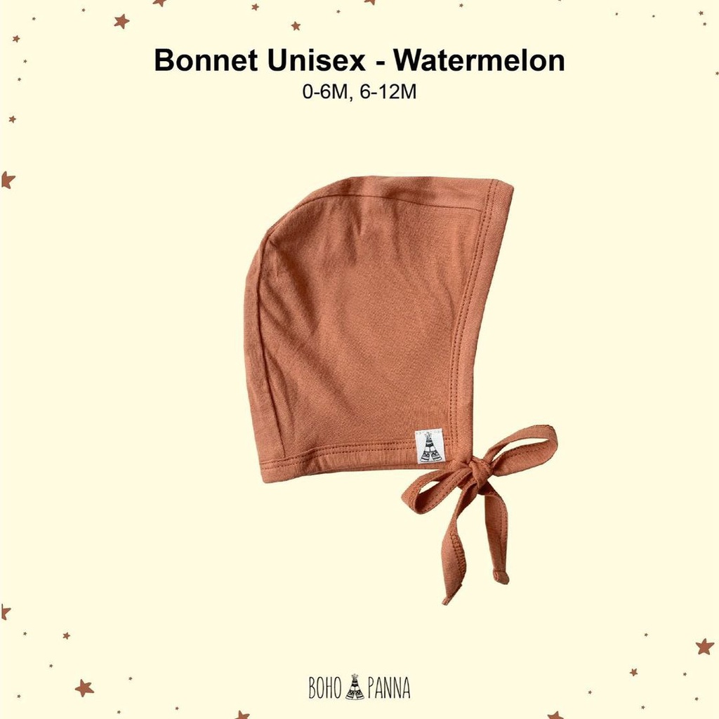 BOHOPANNA Bonnet Color Unisex Topi Bayi Warna Polos