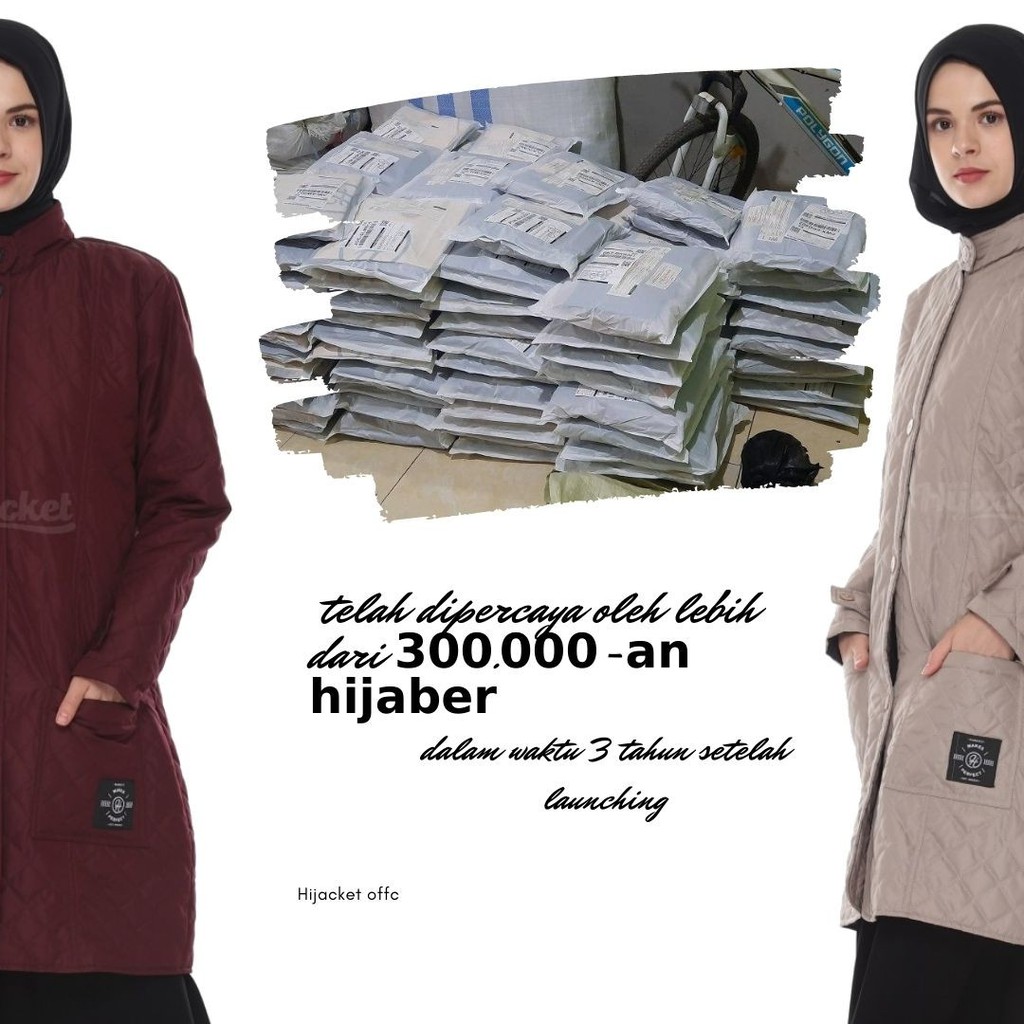 NO.1 jaket muslimah HIJACKET BELVA || GLAMOROUS LOOK JAKET Parasut / jaket hijaber hijaket belva-4