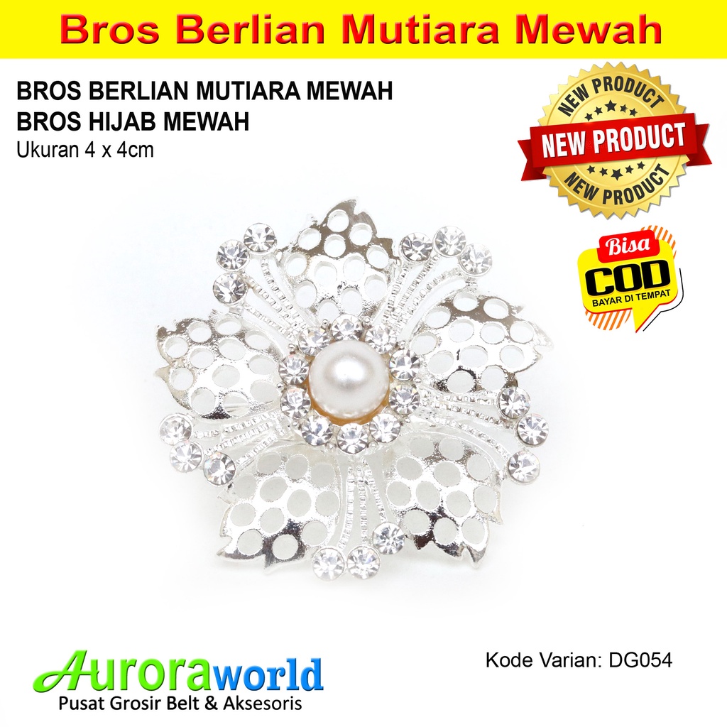 Auroraworld Bros Cantik Bros Mutiara Mewah Pearl Brooch