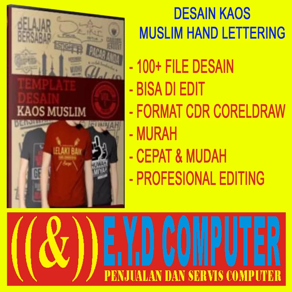 Download Paket 2 In 1 Desain Kaos Muslim Dan Muslin Hand Lettering Koleksi Template Usaha Design Percetakan Shopee Indonesia