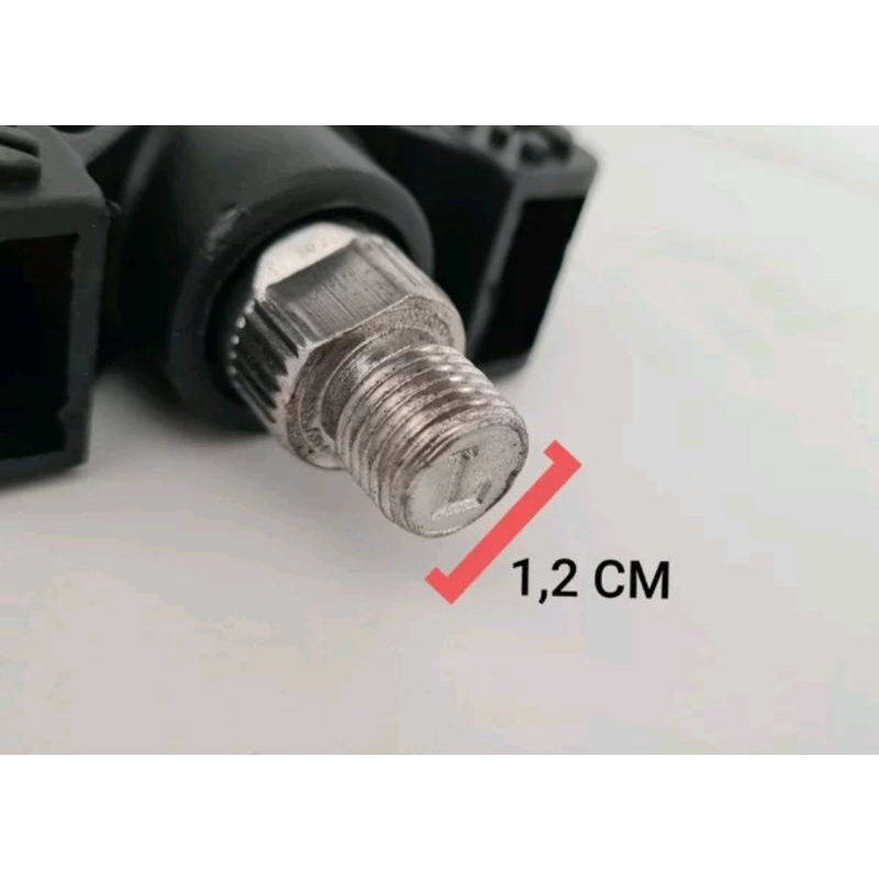 Pedal Sepeda FP 830C Hitam Atom . As Besar UMUM Drat 15 mm. As KECIL Drat 12 mm 1.2cm 12mm.