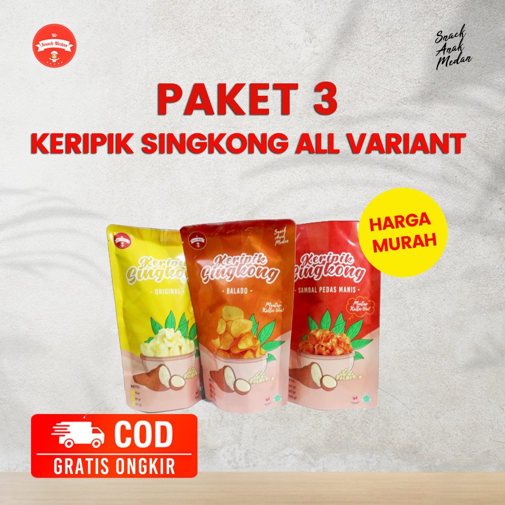 

Paket 3 Keripik Singkong All Variant
