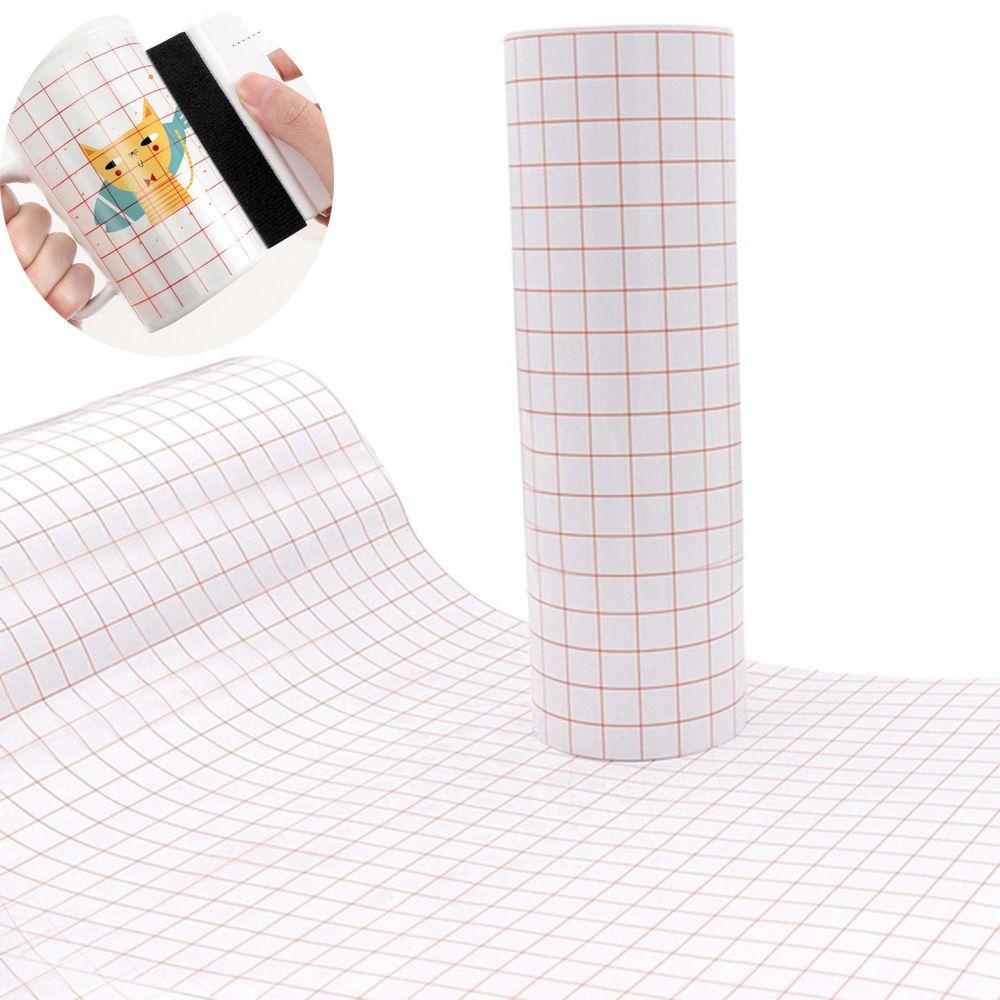 Lanfy Transfer Paper Clear Dekorasi Decal DIY Dengan Alignment Grid Hitam Stiker Dinding Transfer Film