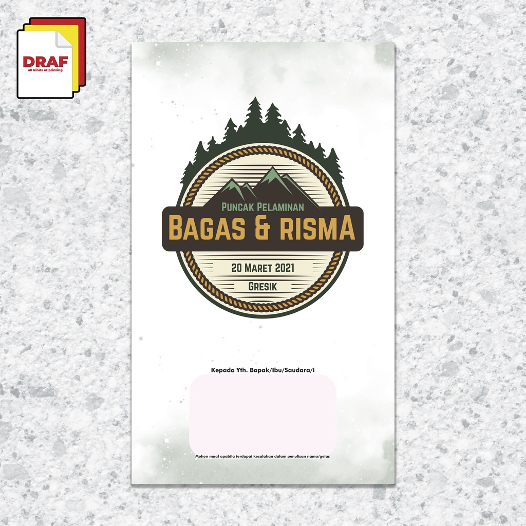 KATALOG 5 UNDANGAN PERNIKAHAN DRAF PRINTING