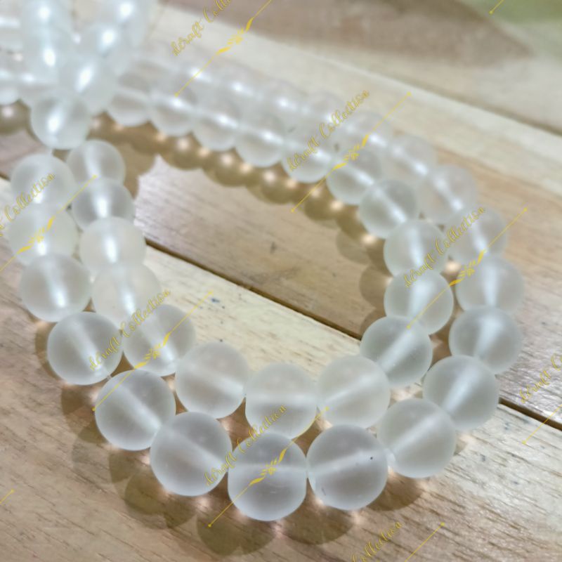 Beads Ice / Mutiara Ice 10mm 1/2string (isi ±16butir)