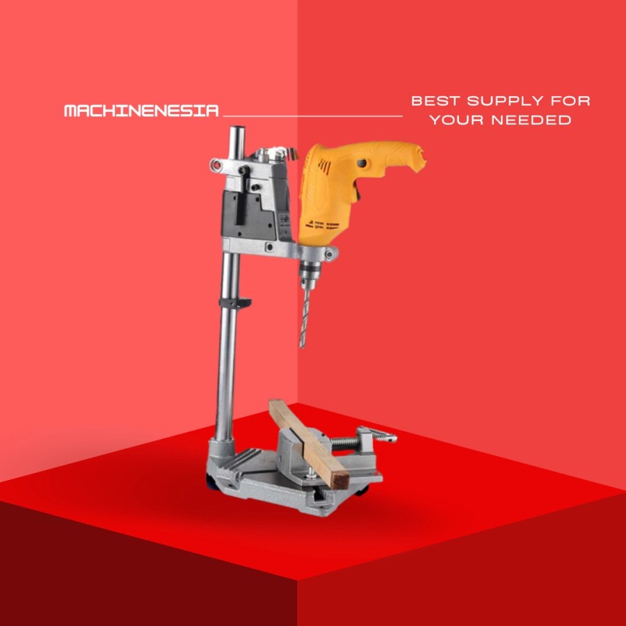 STAND MESIN BOR DRILL TANGAN LISTRIK KAYU BESI / DUDUKAN MESIN BOR