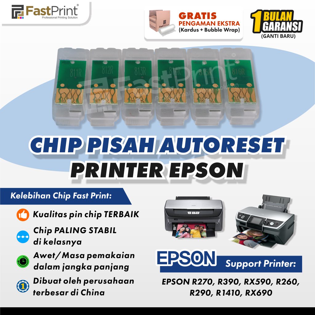 Chip Pisah Cartridge Epson R270 R390 RX590 R260 R290 R1410 RX690