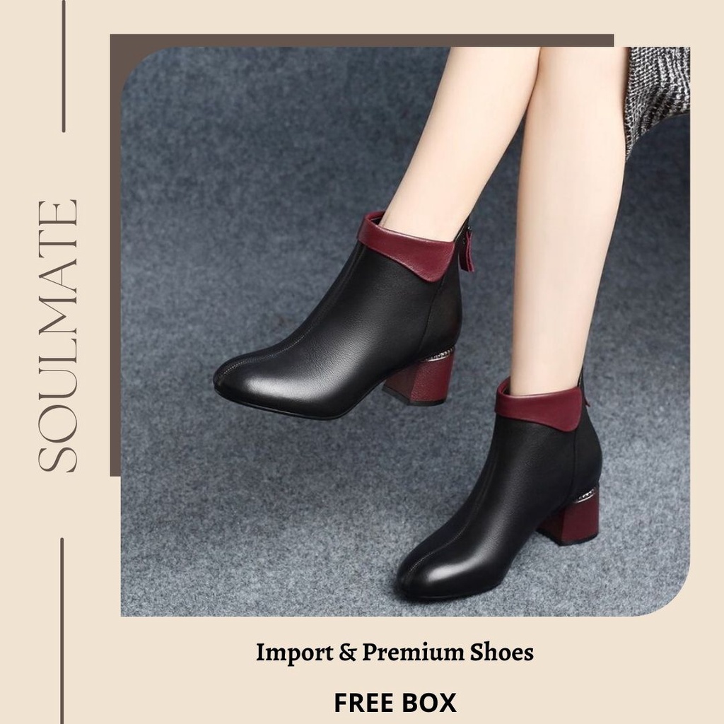 SOULMATE SM-014 Sepatu Boots Wanita Fashion Import Premium Quality