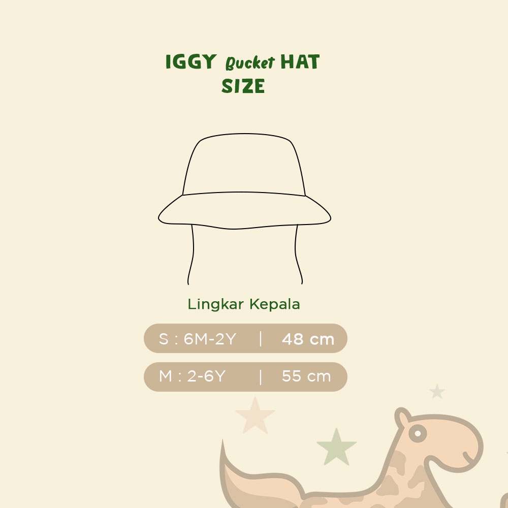 TOPI ANAK  (BUCKET HAT ANAK) KIDS HAT PUER'S IGGY HAT