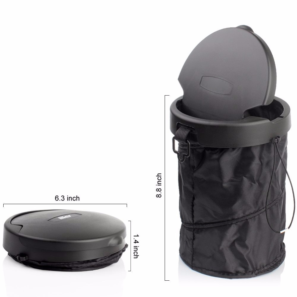 Foldable Car Dustbin Tempat Sampah Mobil Portable Collapsible Rubbish Trash Bin Pop Up Dustbin Gantung Travel Keranjang Sampah Berdiri