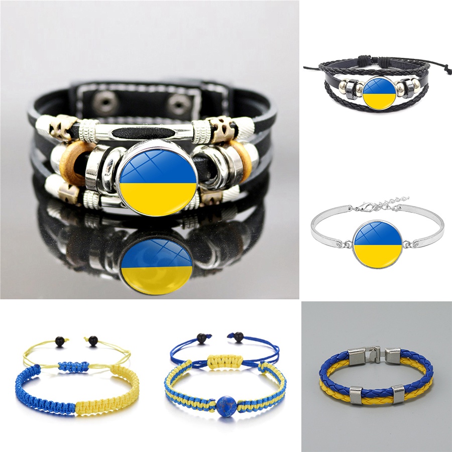 Perhiasan Gelang Tangan Desain Bunga Matahari Gaya Ukrainian Untuk Pria Dan Wanita