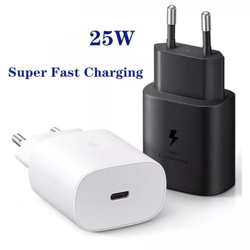 samsung 25w 25 watt super fast charging travel adapter Note 10 20 S10 S20 plus pro Type C to Type C Batok Kabel Adapter Travel