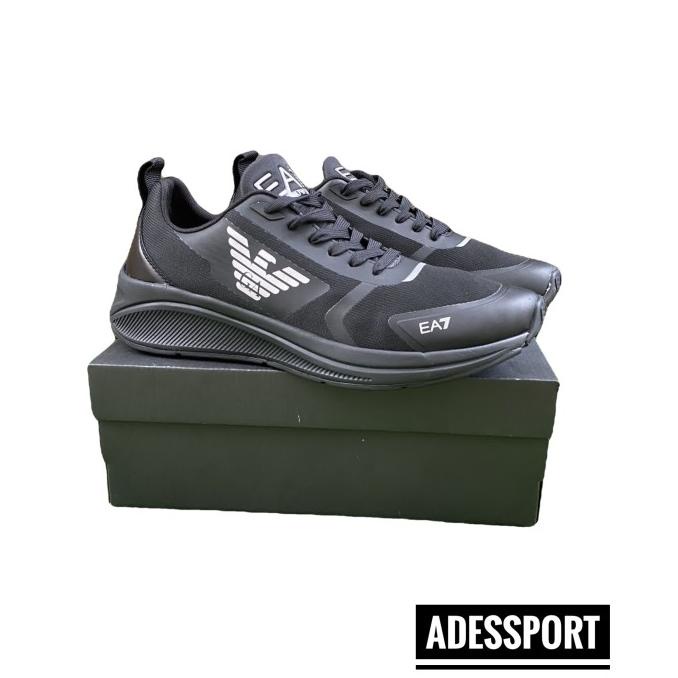 Sepatu Armani Emporio Ea7 Trainers Black Original Authentic Zacklybu