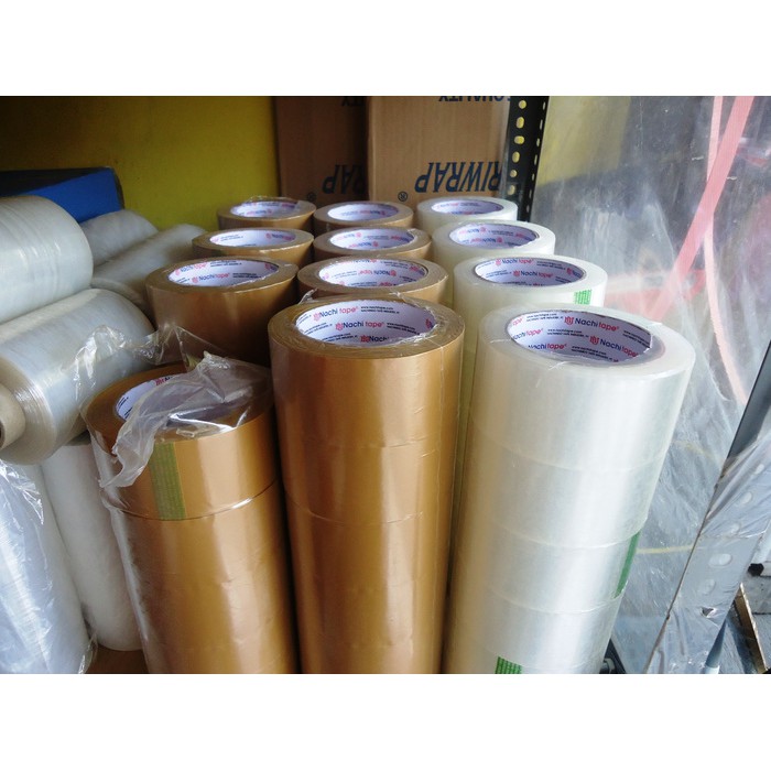 Lakban Isolasi selotip Nachi OPP Packing Tape 2 inch 48mm 100yard Bening dan Coklat