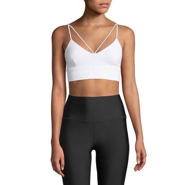 Alo Yoga Aloyoga Glisten Bra White Preloved