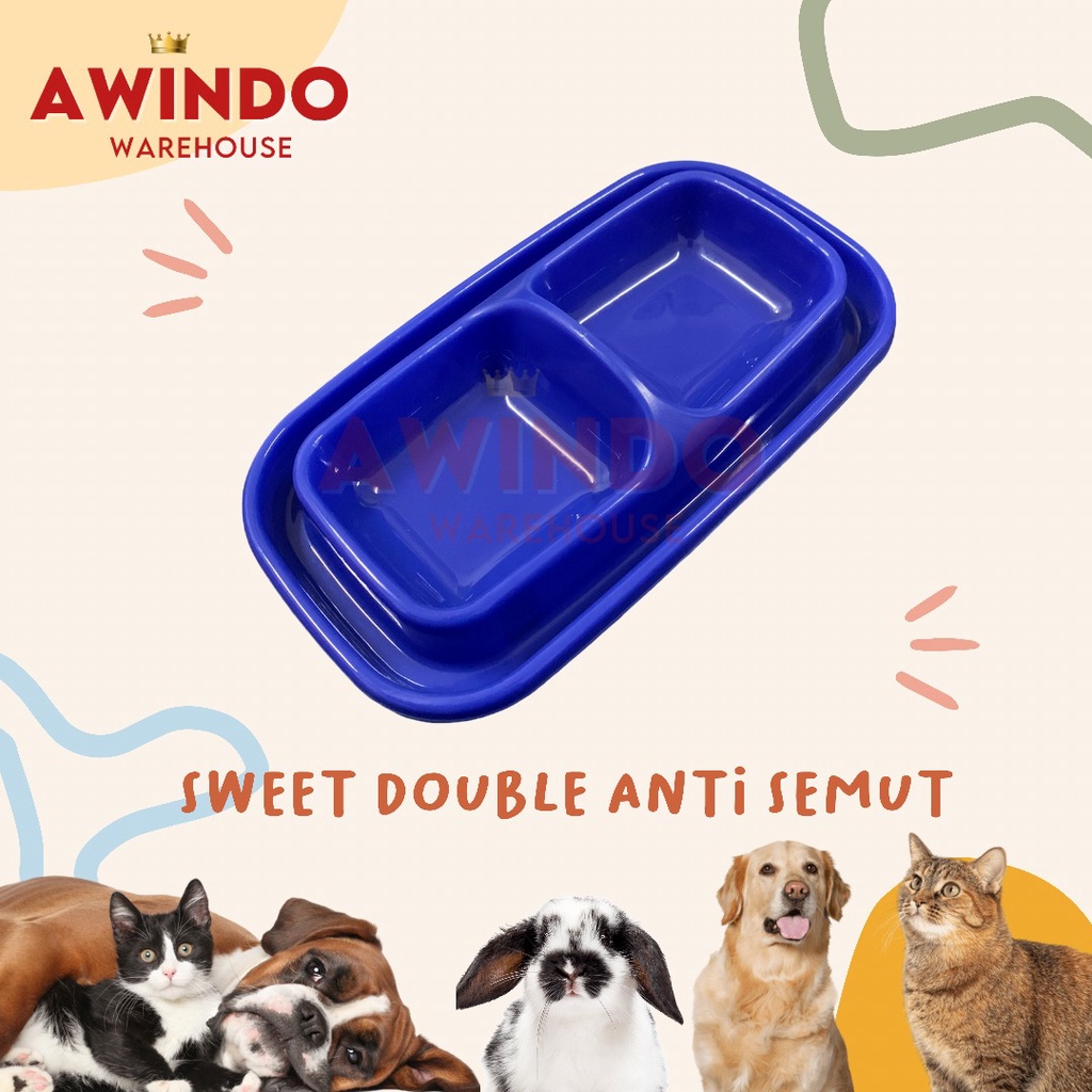 PLATE 18 - Tempat Piring Pakan Minum Makan Kucing Anjing Kelinci Hamster Anti Semut Anti Slip