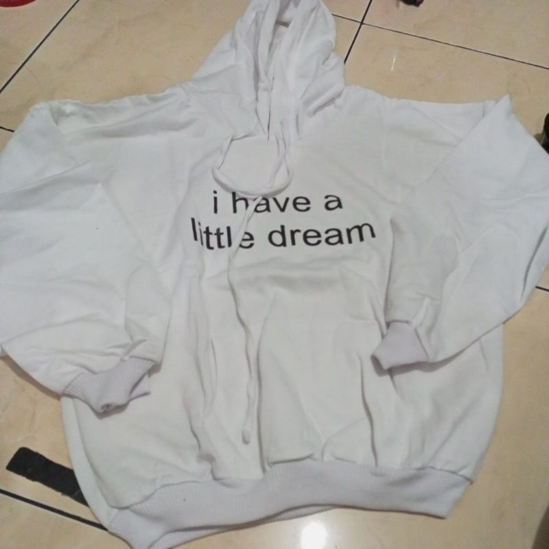 I have a little dream sweater hoodie bahan fleece