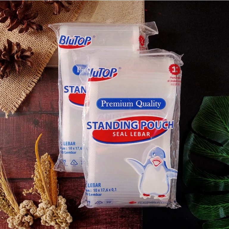 Standing Pouch 10x17 STP Double Seal / Kemasan Plastik Berdiri Klip Tebal Isi 50 - Seal Lebar