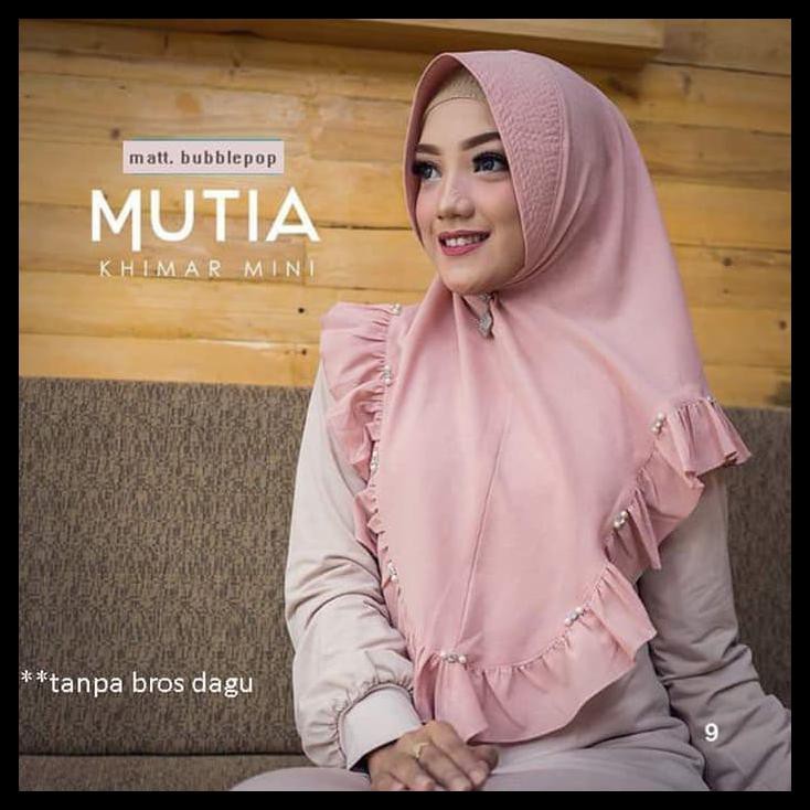Baru Hijab Instan Mini Khimar Mutia Bahan Adem
