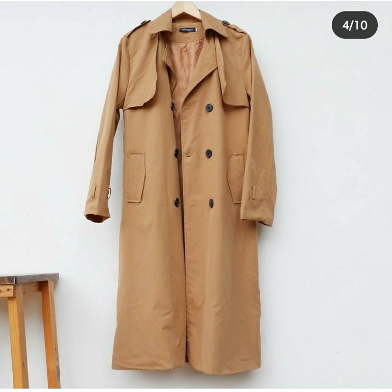 preloved long coat preloved coat bukan zara stradivarius trench coat thrift