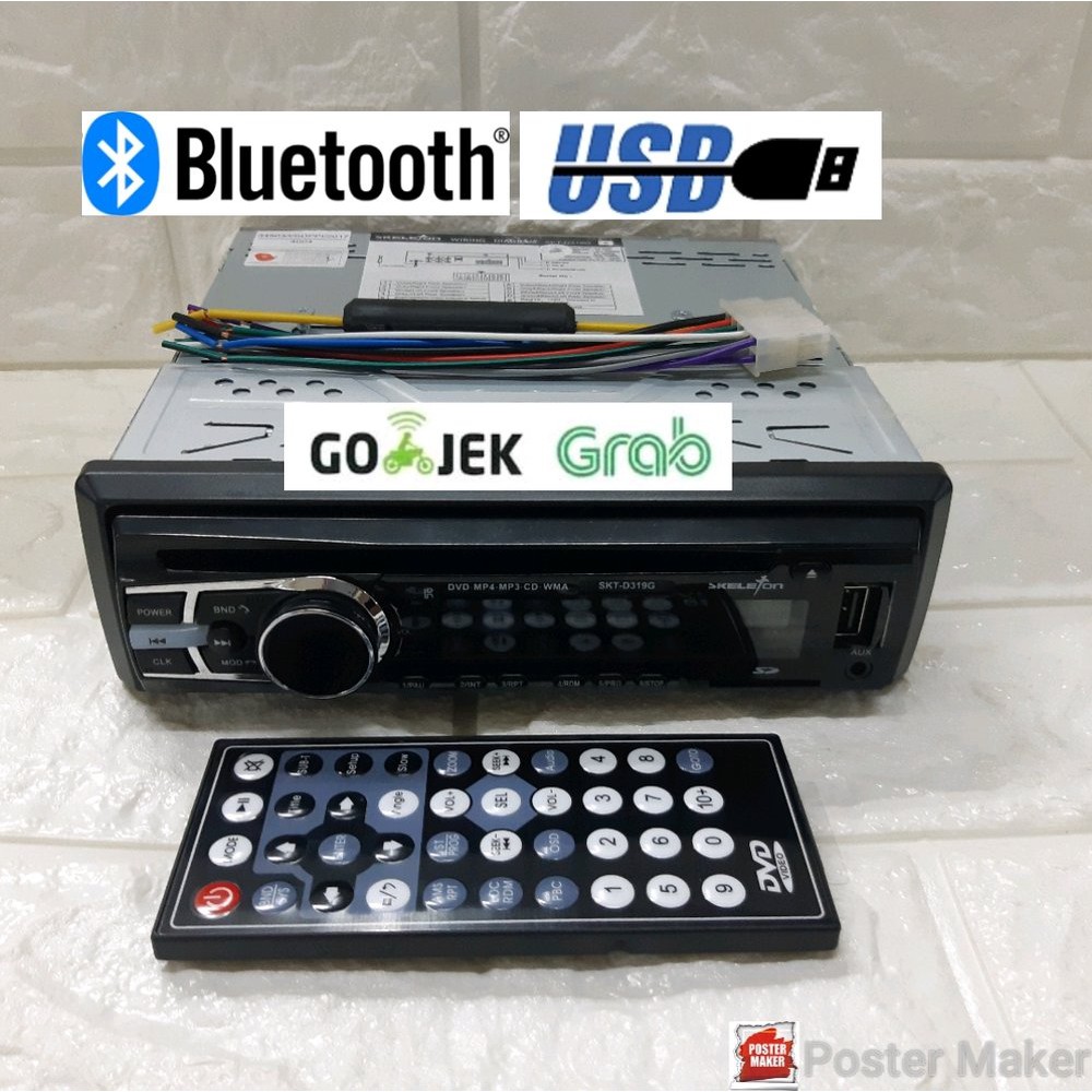 Asli  dvd mobil singledin mobil SKELETON BLUETOOH USB SD mp5  Terlaris