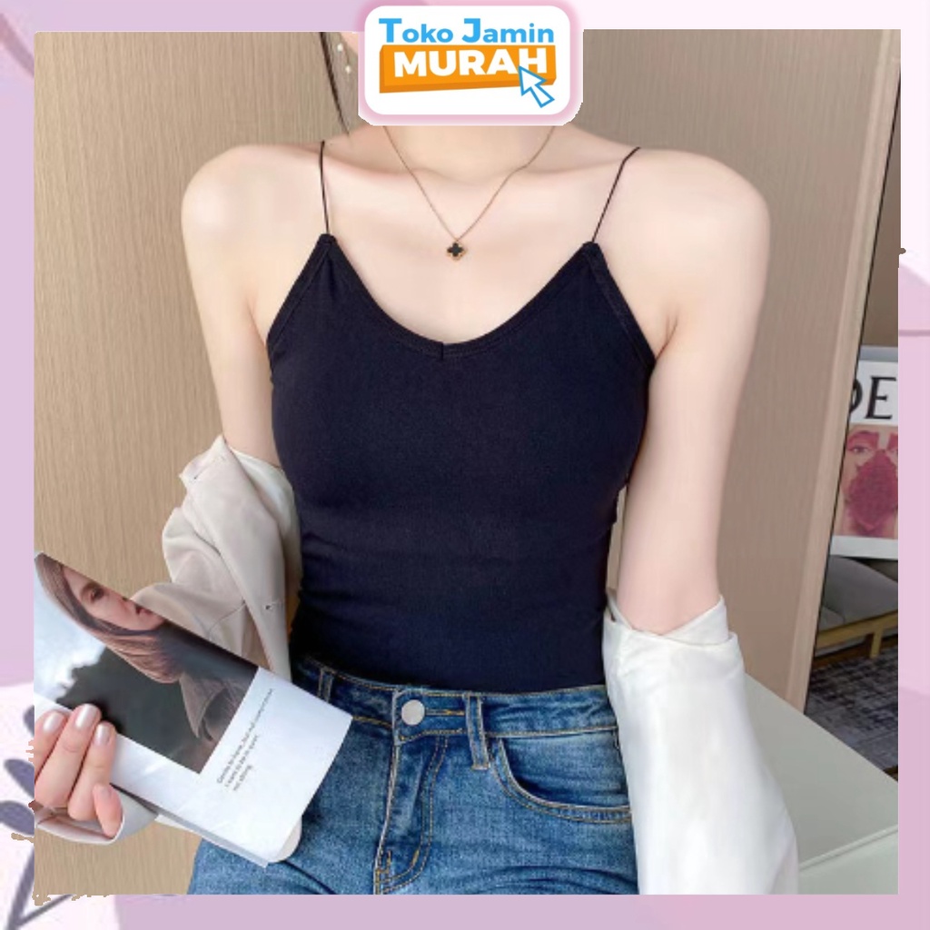 TJM BR186 Tanktop Bra Wanita Tank Top Tali Spageti Korean Style Atasan Wanita