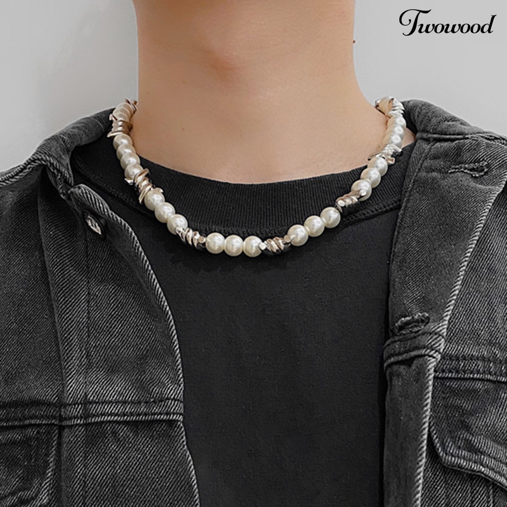 Kalung Mutiara Imitasi Bahan Alloy Untuk Wanita