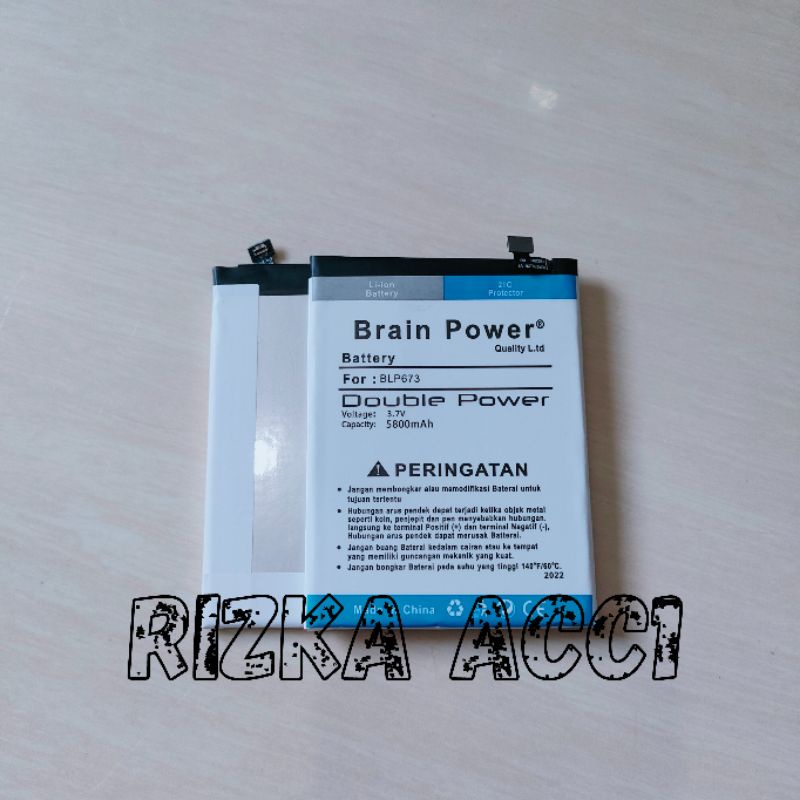 Baterai Batre Oppo A3S A5 A7 BLP673 BLP-673 Brain Power Battery Batrai Hp